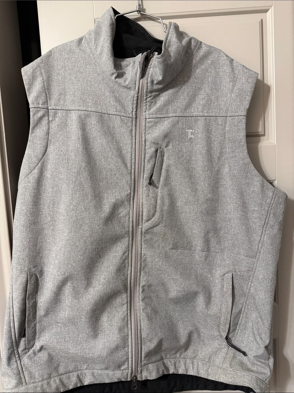 Panhandle Slim Light Gray Quilted Zip Vest